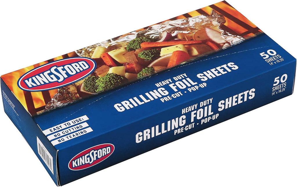 Heavy Duty Pop-Up Grilling Foil Sheets, 14 x 10.25 Inch, 50 Count