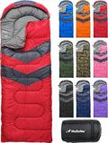 Sleeping Bags for Adults Cold Weather & Warm - Backpacking Camping Sleeping Bag for Kids, Girls, Boys - Lightweight