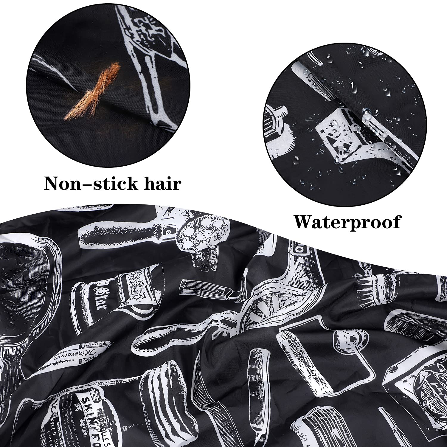 3 Pcs Professional Barber Cape for Adults,Hairdressing Salon Cape | Hairdresser Apron, Watertight Polyester, Easy