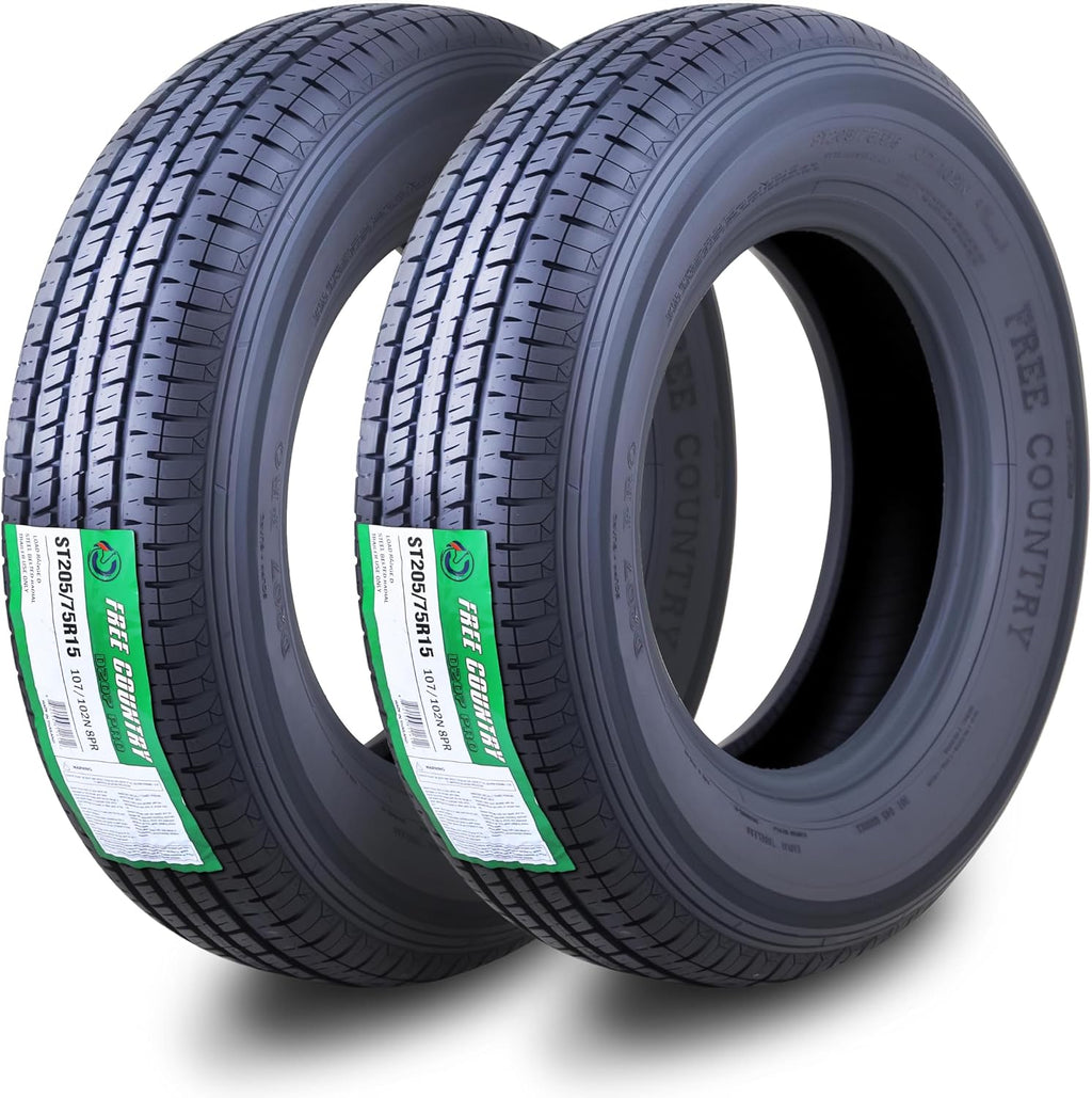 ST205/75R15 Prem Trailer Tires 8PR LR D 107N w/Scuff Guard, S2