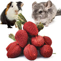 Rabbit Chew Toys, 12 PCS Natural Hamster Molar Snacks Handmade Small Animal Chew Toys for Teeth Timothy Hay Treats