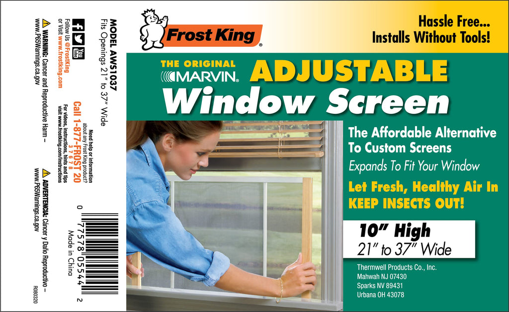 AWS1037SP WB Marvin Adjustable Window Screen, Natural