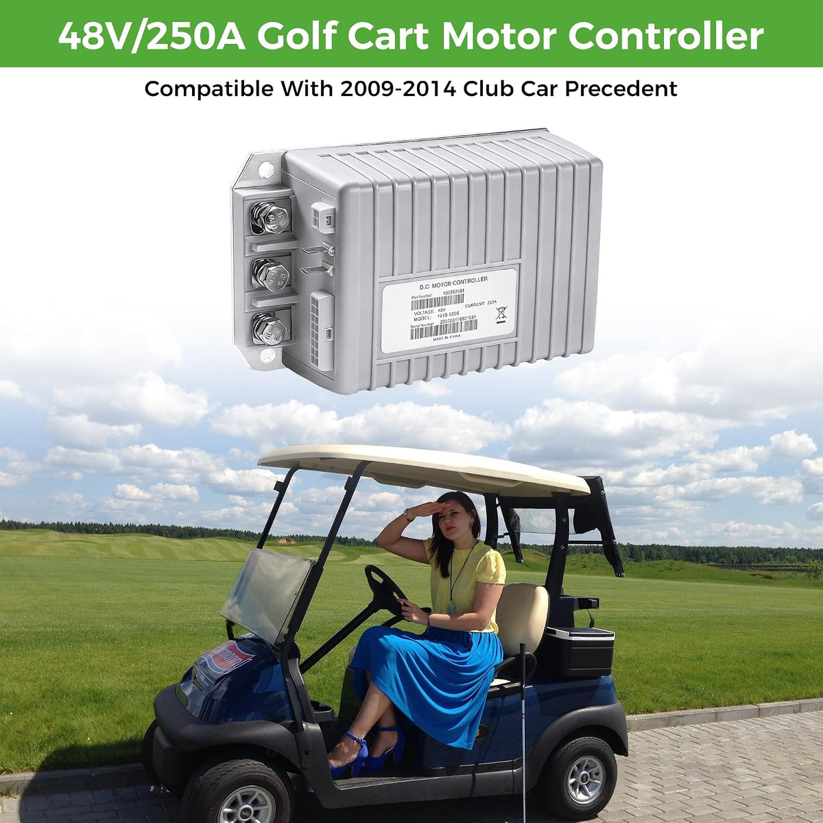 10L0L DC Motor Controller for Club Car Precedent 09-14 48V 250A-Grey