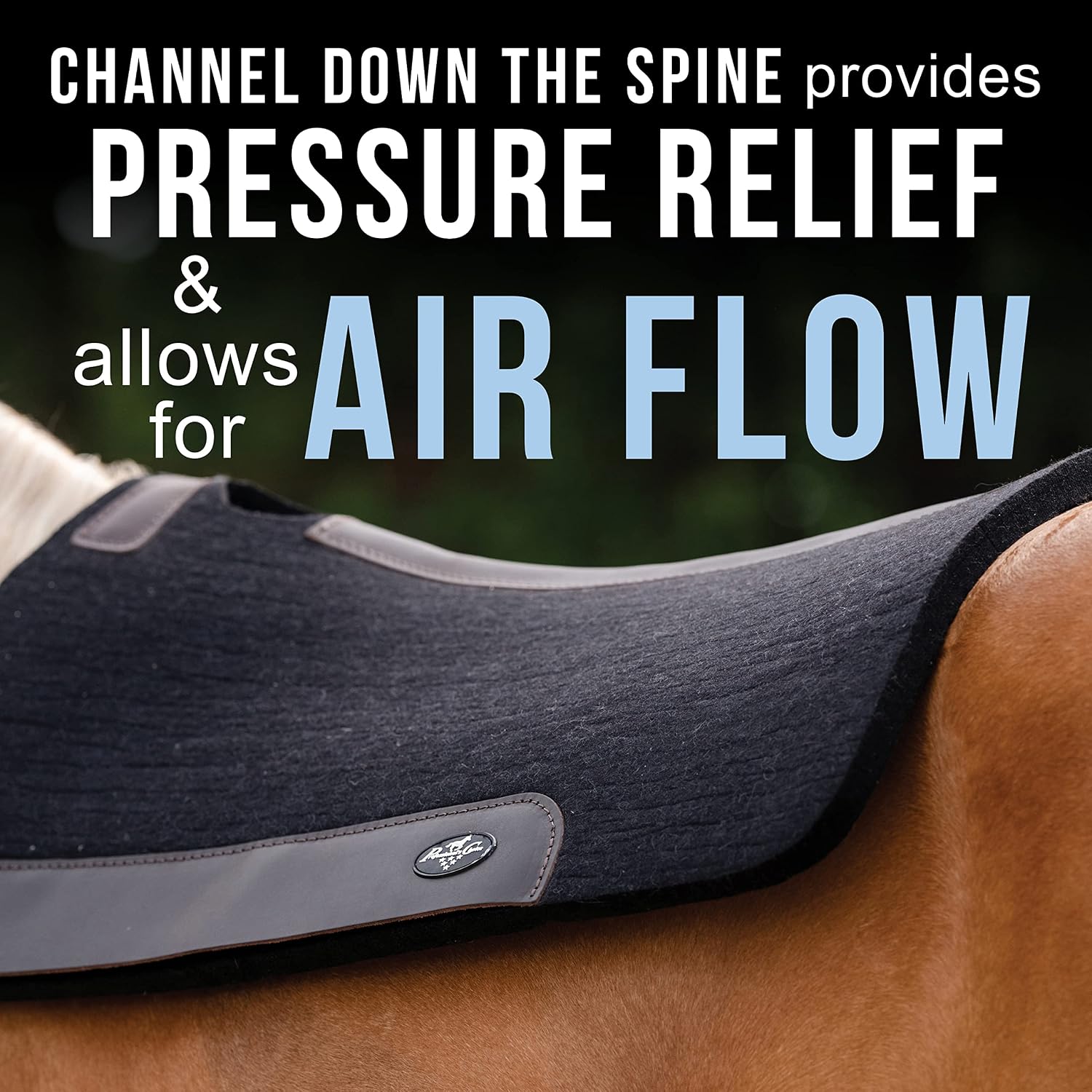 100% Steam-Pressed Wool Felt Western Saddle Pad