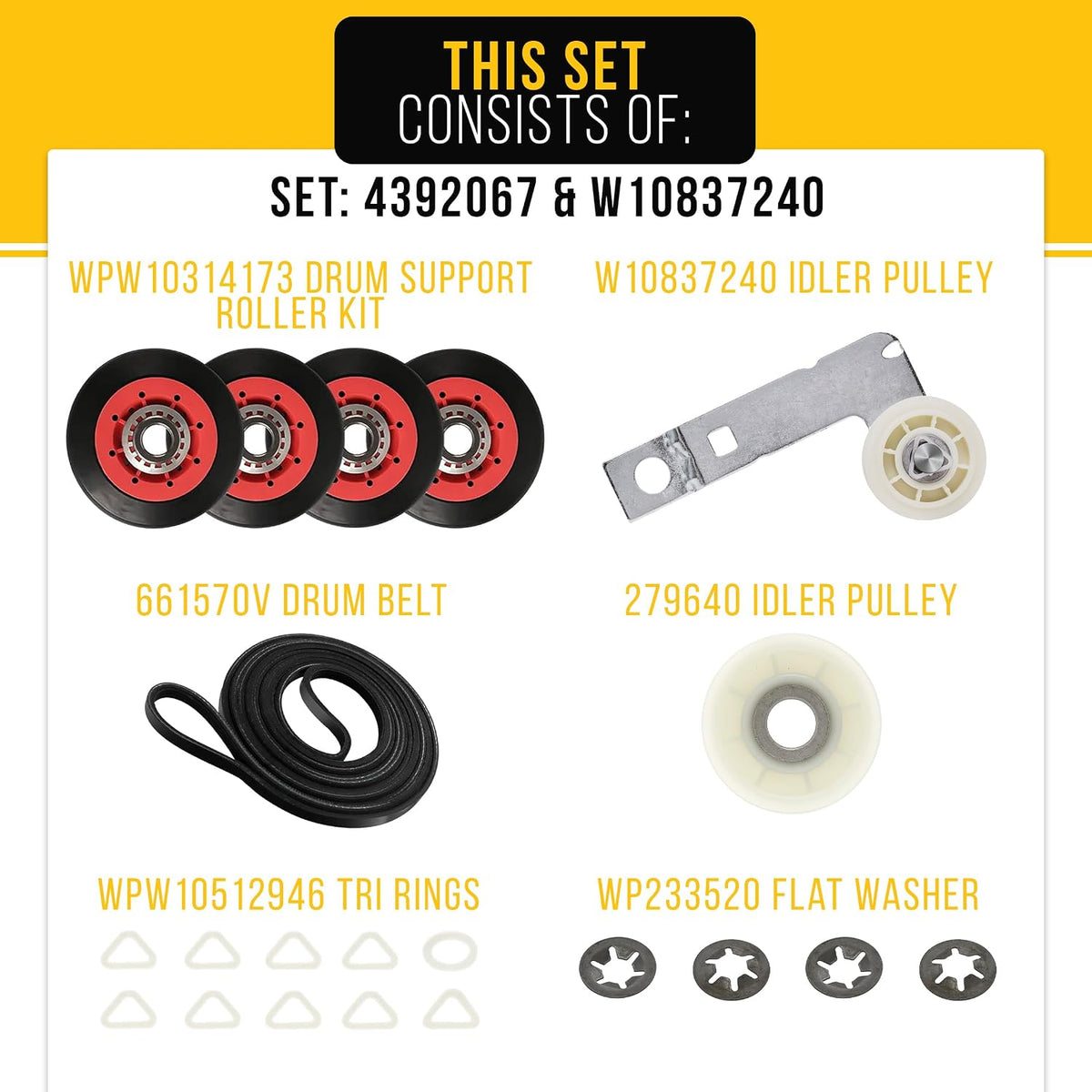 Dryer Repair Kit for Maytag MEDE251YG1