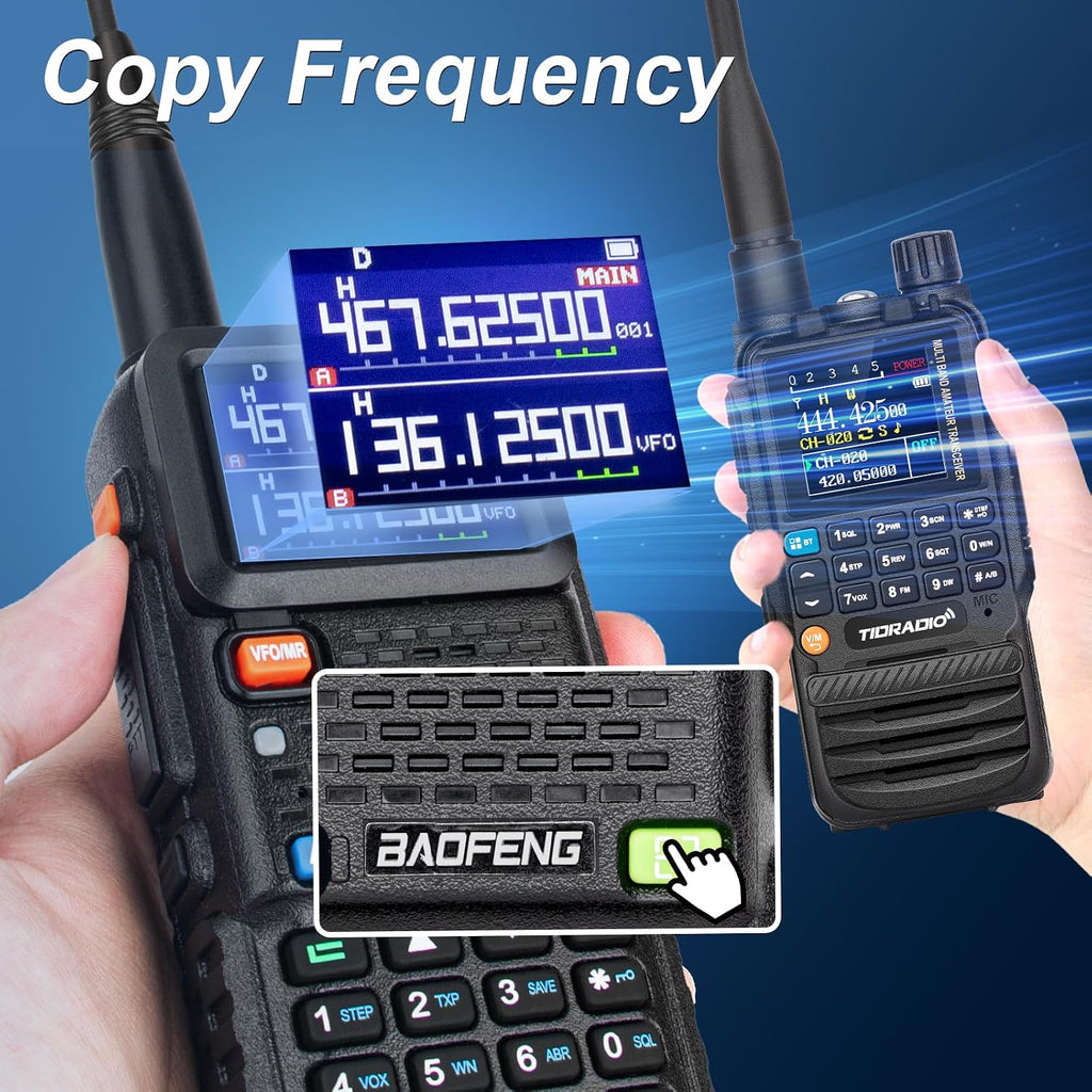 Ham Radio BAOFENG Radio 5RM 10W Handheld Long Range Walkie Talkies NOAA Emergency Two Way Radio with 999CH, USB-C