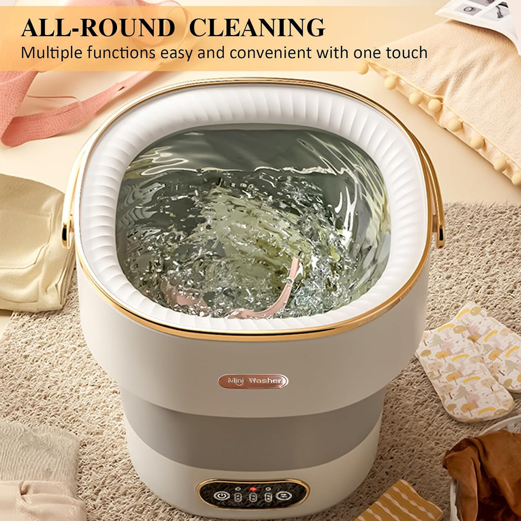 Portable Washing Machine,Mini Washer -20L Upgraded With Spin Basket,Small Clothes Folding Washing Machine Of