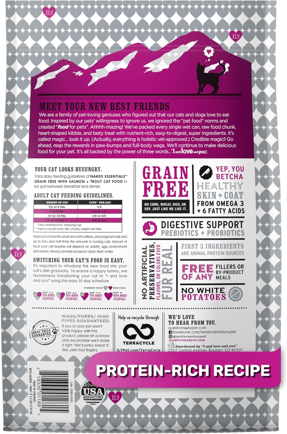 Naked Essentials Dry Cat Food, Salmon & Trout | 3.4lb