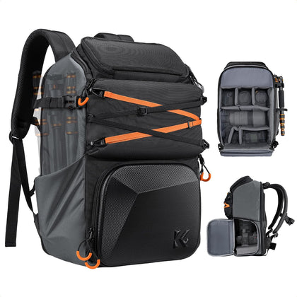 Camera Backpack Shoulder Bag for Photographers | Hardshell Case, Multifunction Photography Backpack, 15.6" Laptop