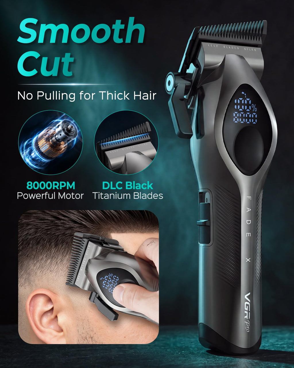 Hair Clippers for Men, Cordless Professional Clipper & Trimmer Set