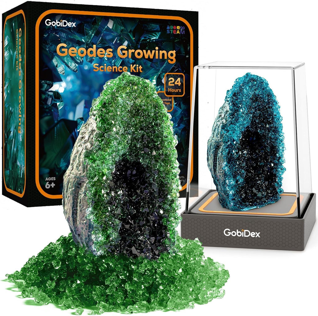 Geodes Crystal Growing Kit for Kids,Science Kit for Kids Ages 6-12 | 24-Hour Fast Crystal Growth, DIY STEM Toys