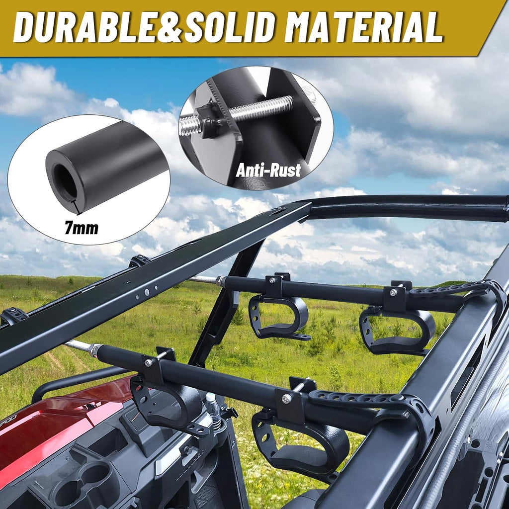 StarknightMT UTV Gun Rack Overhead Holder Adjustable Fits 21"-27" Spacing