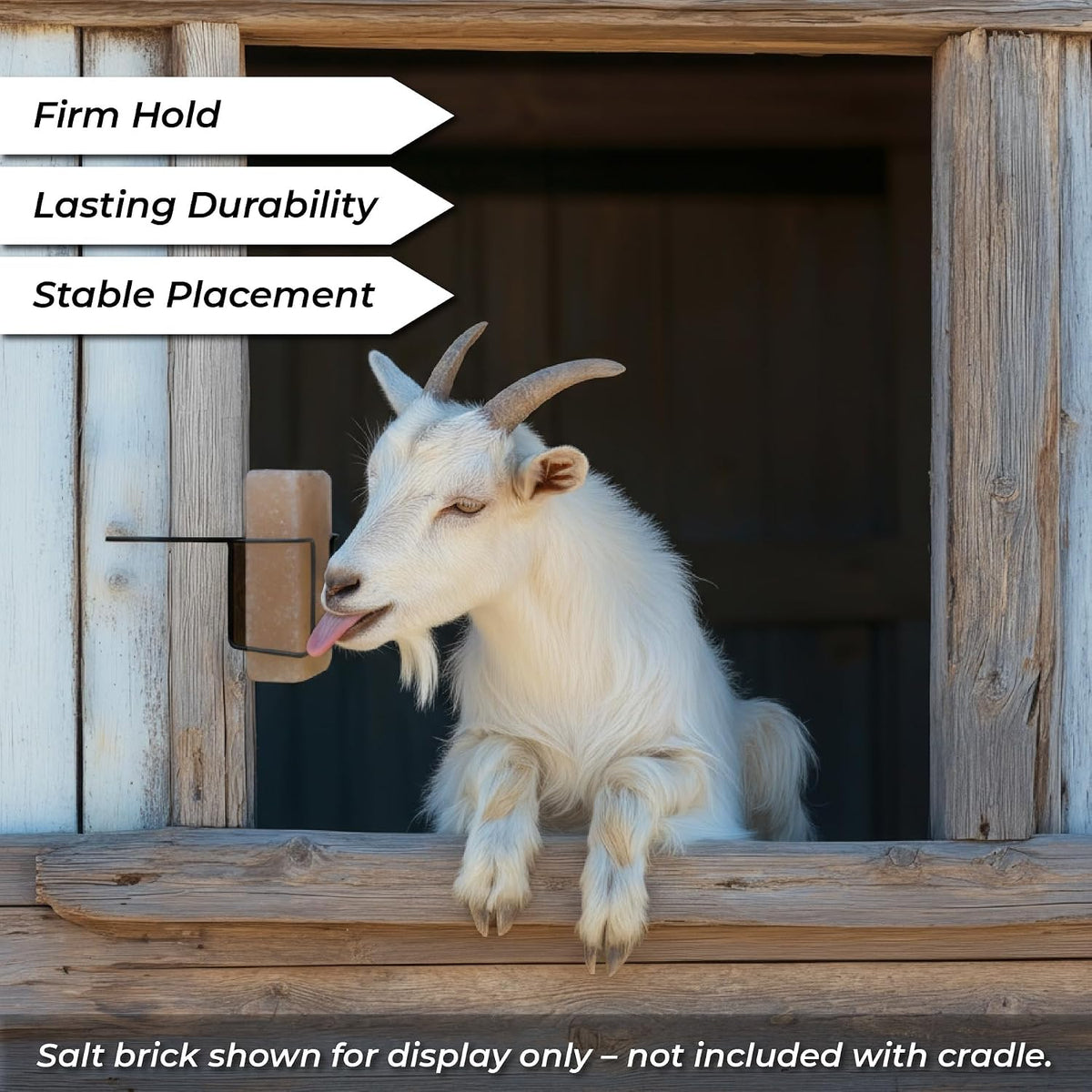 Himalayan Animal Lick Salt Brick Holder, for Deer, Horse and Livestock - Easy to Install – Ideal for Cattle, Horses