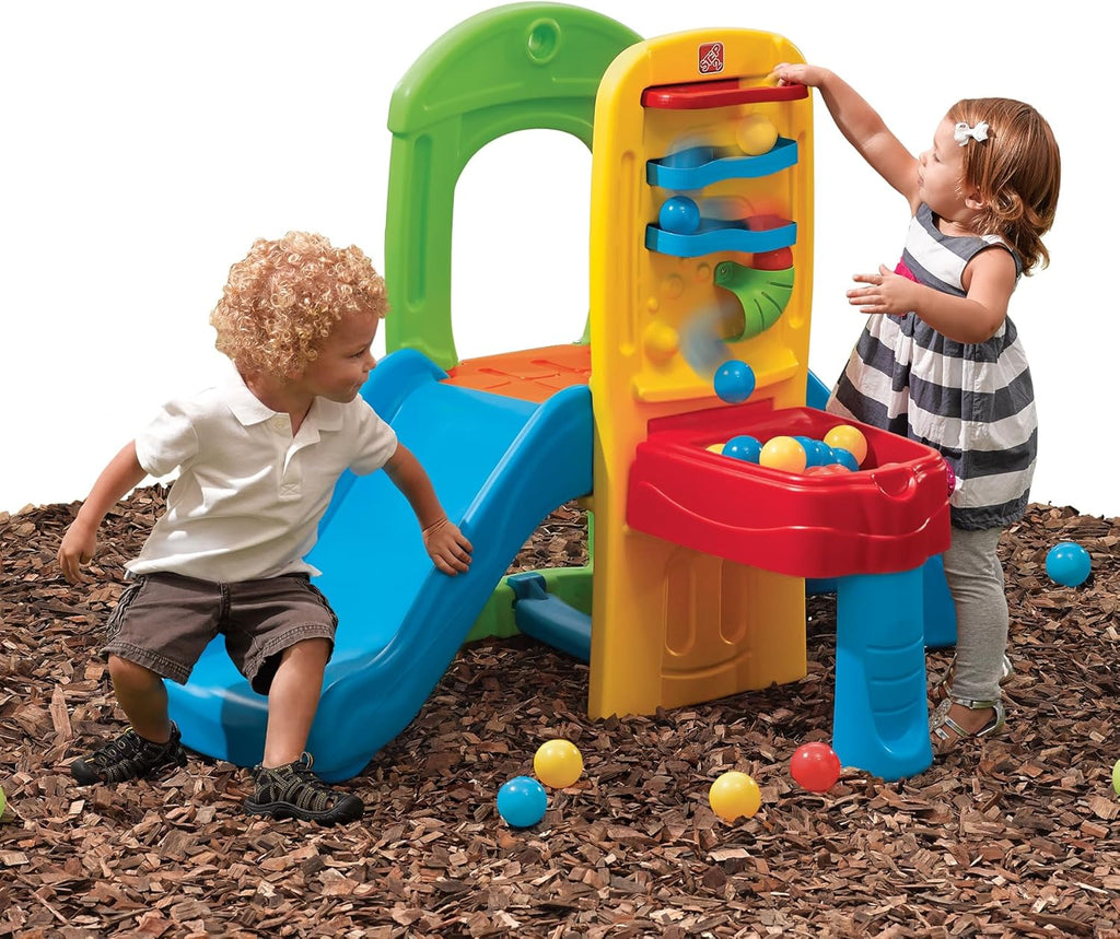 Play Ball Fun Climber, Kids Outdoor/Indoor Playset, Backyard Playground Set, Slide, Ladder, Ball Drop Maze, Outside