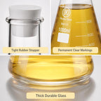 1000ml Glass Erlenmeyer Flask with Rubber Stopper