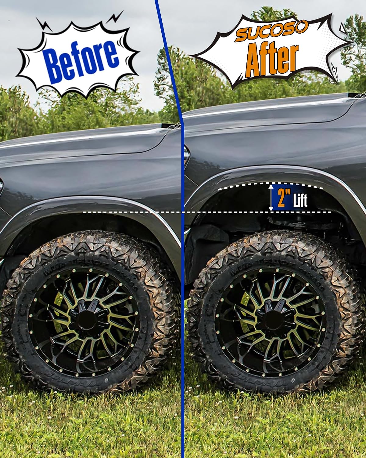 2inch Ram 1500 Lift Kits,2" Front Leveling Kit fit Dodge 1500 2006-2026 Pickup Truck 4WD,2pcs Aluminum Strut Mount Lift Spacers for 2005-2007&2009-2011 Dakota 2WD 4WD Raider