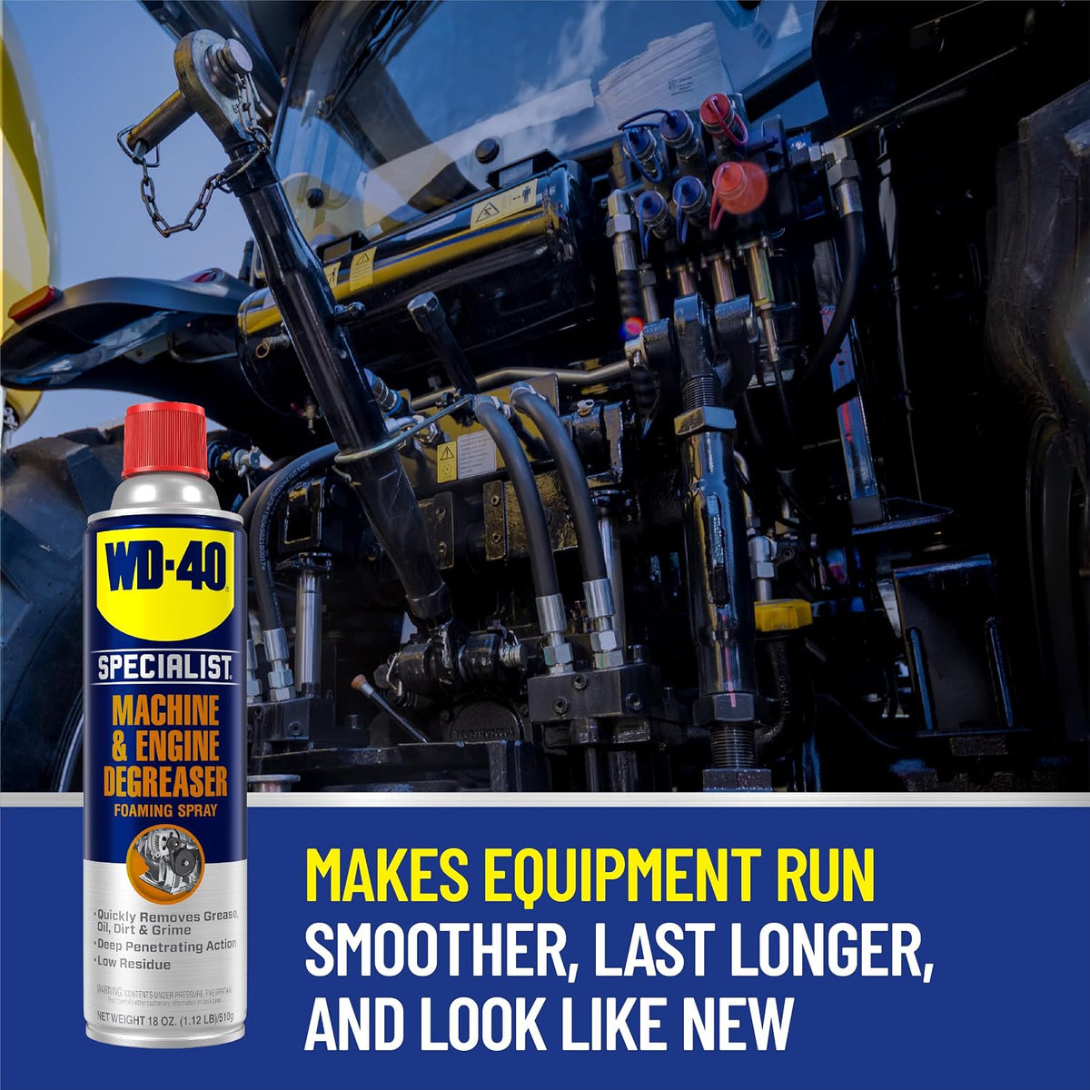 WD-40 Specialist Machine & Engine Degreaser Foaming Spray, 18 OZ [4-Pack]