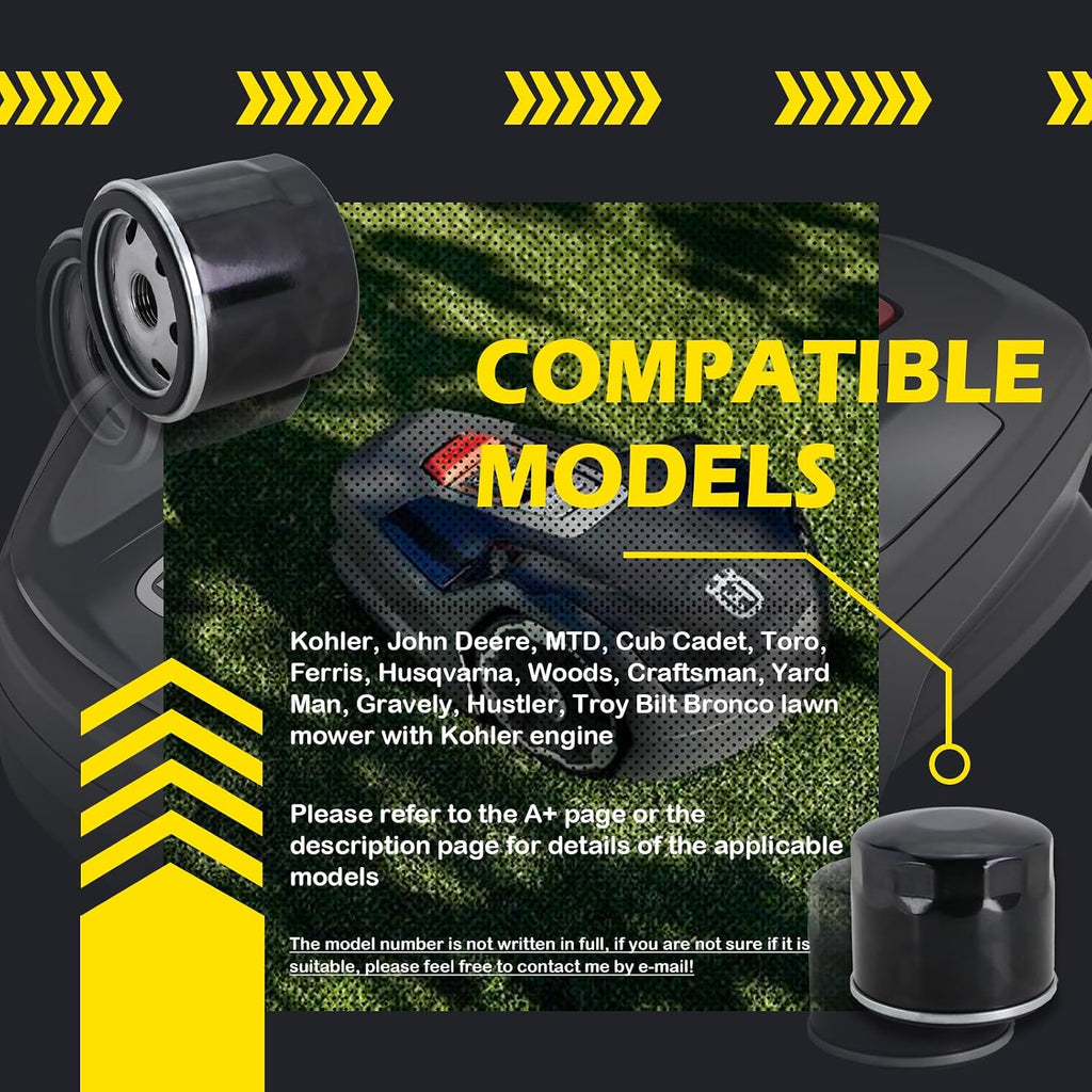 Kefly 1205001S Oil Filter AM125424 for John Deere Lawn Mower Kohler Engine