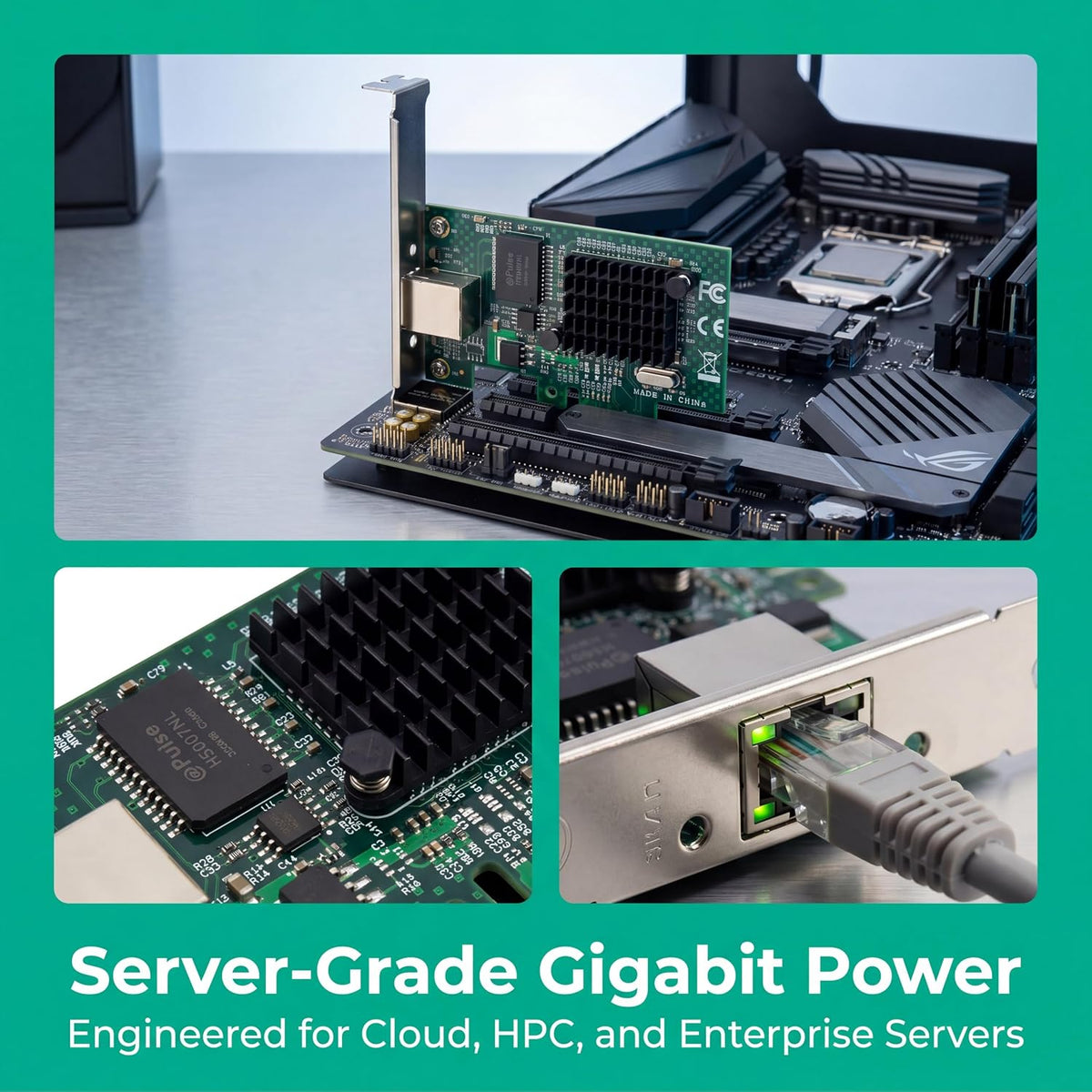 PCIe Gigabit Ethernet Server Adapter with Broadcom NetXtreme BCM5751 10/100/1000Mbps Gigabit Desktop PCI-E Network Card NIC