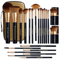 Makeup Brushes Set with Kabuki, Powder & Eyeshadow Brushes | Travel Friendly Makeup Kit with Bag | Concealer, Blush &