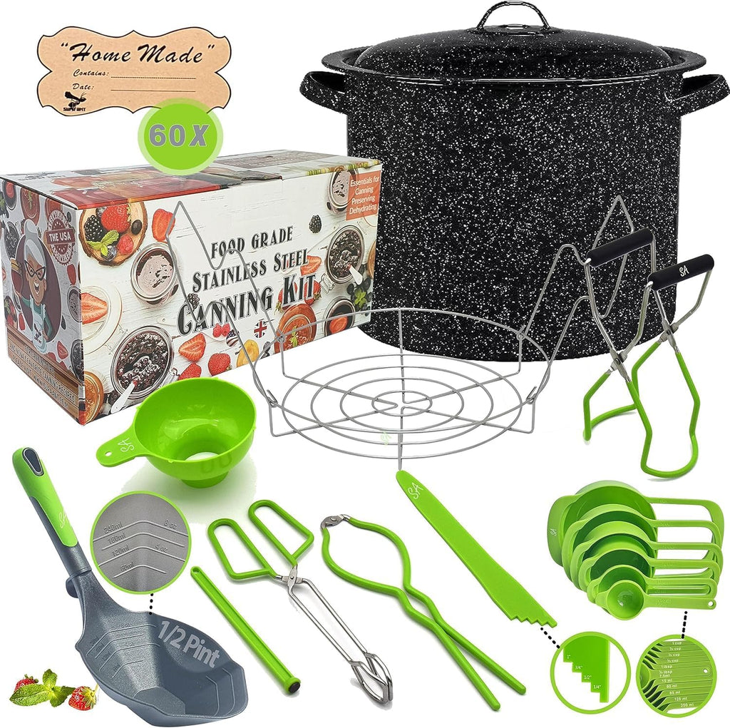 Canning Supplies-24 Qt. Water Bath Canning Pot with Rack & Lid -Starter Kits Set for Beginners - Stainless Steel