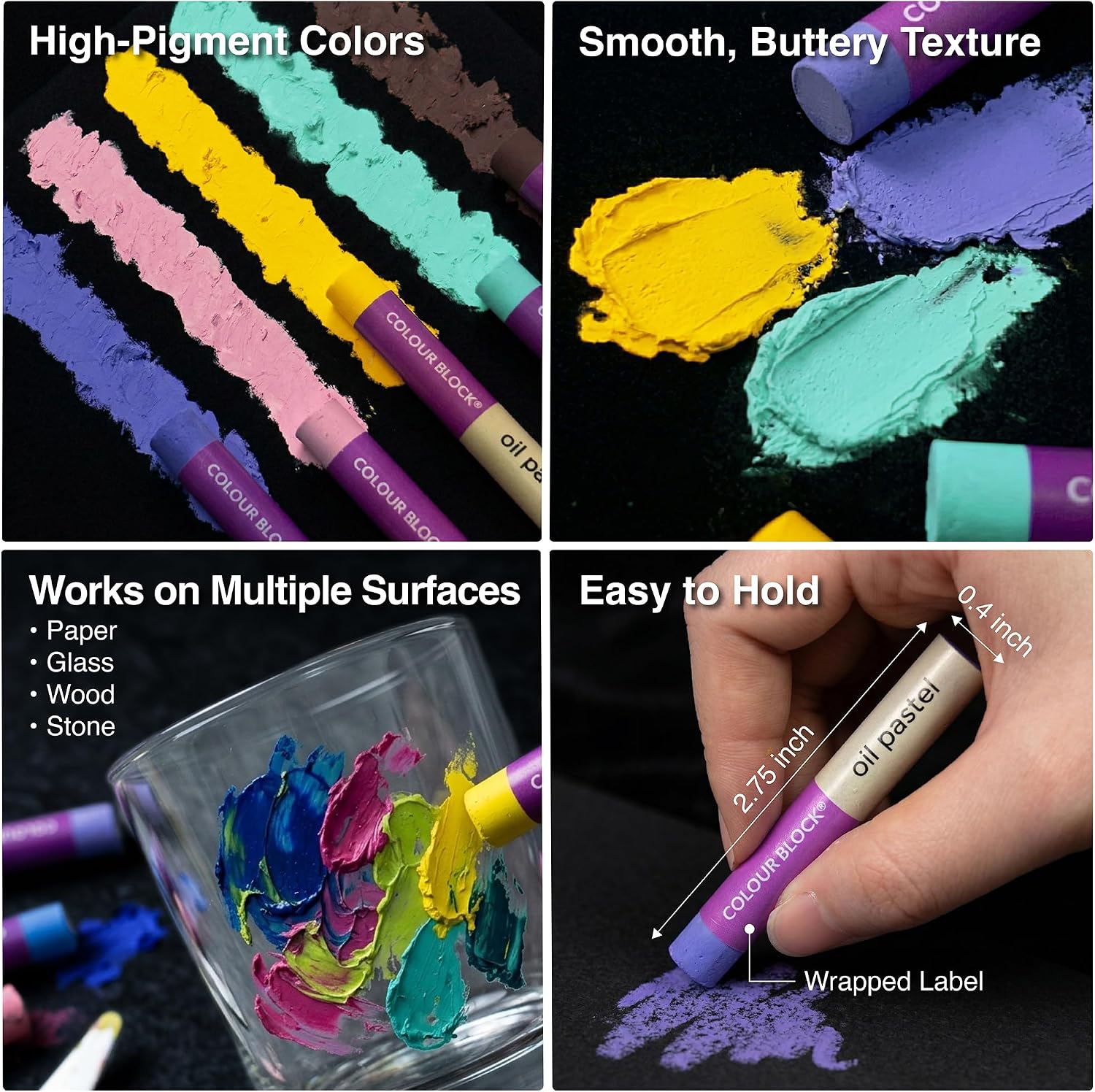 80 Colors Oil Pastels Art Set, Premiun Ultra-Soft Creamy Pastel for Drawing, Blending, Shading for Professional