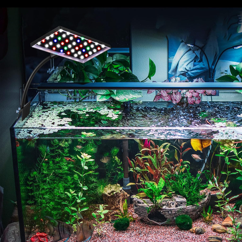 2 Pack Clip-on LED Aquarium Light for Plants, Full Spectrum