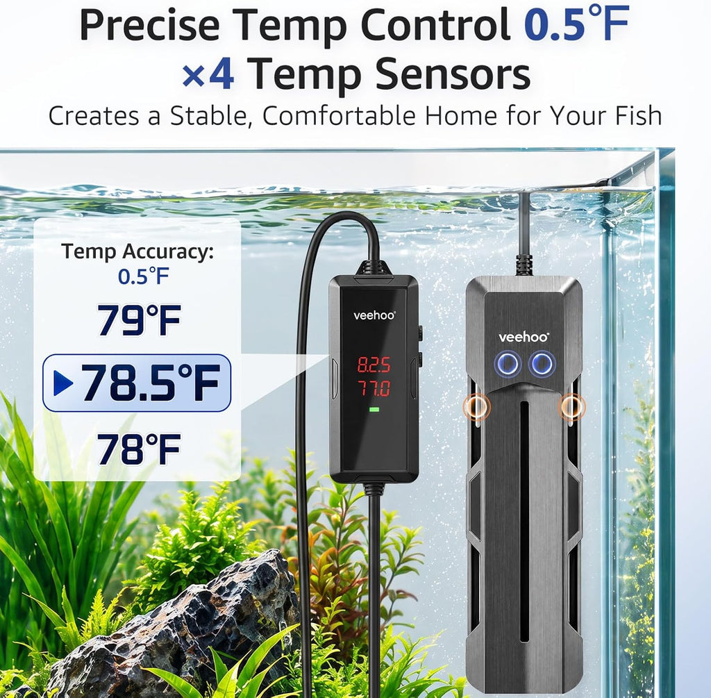 500W Aquarium Heater with Over-Temperature & Anti Dry-Run Protection