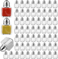 100 Pack Mini Salt and Pepper Shakers Bulk 0.5 Oz, Sliver