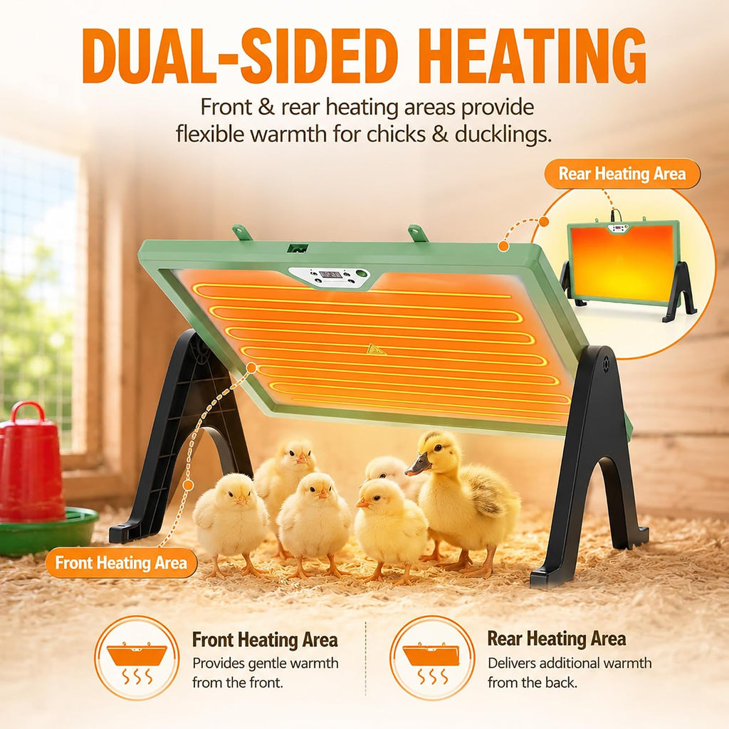 Chick Brooder Heater Plate with Digital Temperature Control, Chicken Coop Heater for Chicks & Ducklings, LED Display