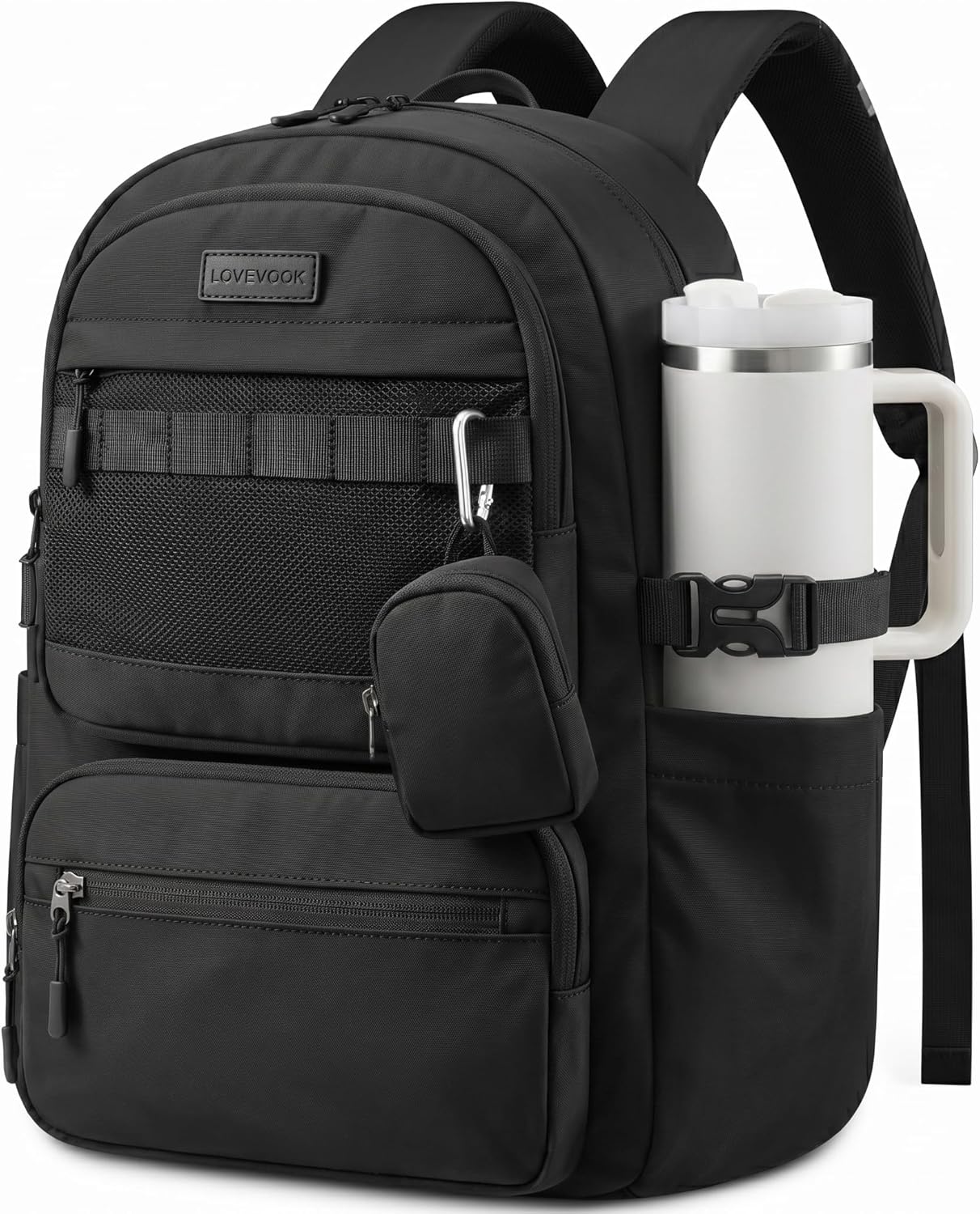 Waterproof Laptop Backpack, 17" Travel Daypack Compartments, Work College Travel Bag for Business Commute with Mini