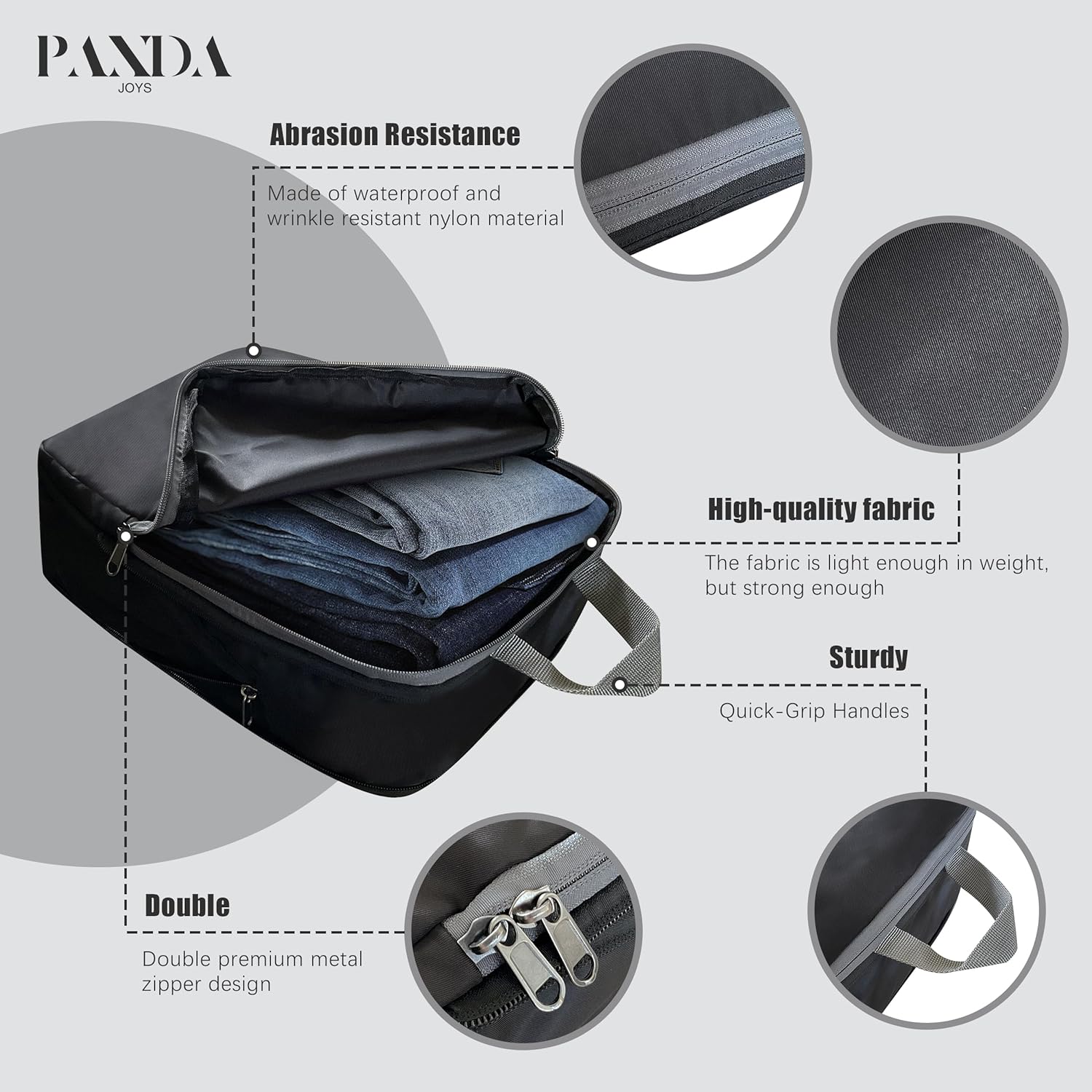 4 Set Compression Packing Cubes Travel - Travel Accessories Expandable Packing Organizers for Carry On - Essentials