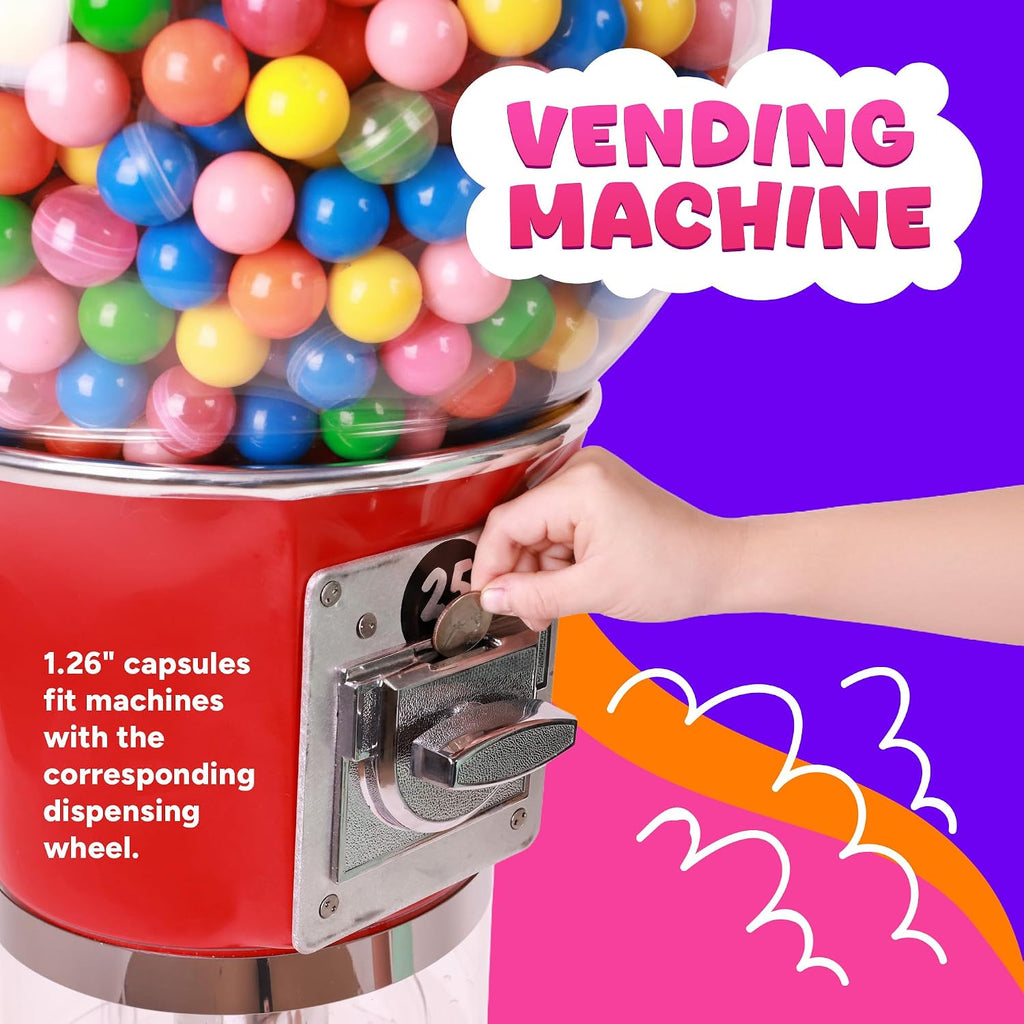 Capsule Vending Machine Translucent Round Capsules Empty 50 pcs 1.26 inch - Gumball Machine Capsules Bulk Party