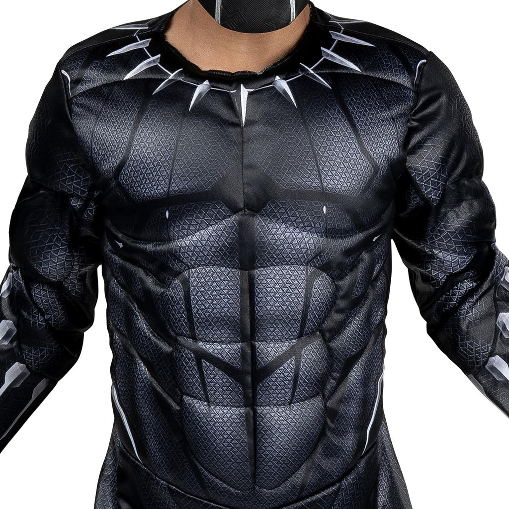 MARVEL Boys Deluxe Black Panther Costume, Kids Superhero Halloween Costume, Child - Officially Licensed