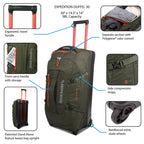 Expedition Rolling Duffel Bag with Wheels - Dark Thyme, 30"