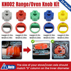KN002 Stove Knobs Replacement for Roper Whirlpool Electric Stove - 5 Pack | KN002 RKE Electric Range Burner Knobs