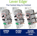 Leviton Lever Edge 20 Amp Tamper-Resistant Duplex Wall Outlet, 10-Pack, E5825-MW, White