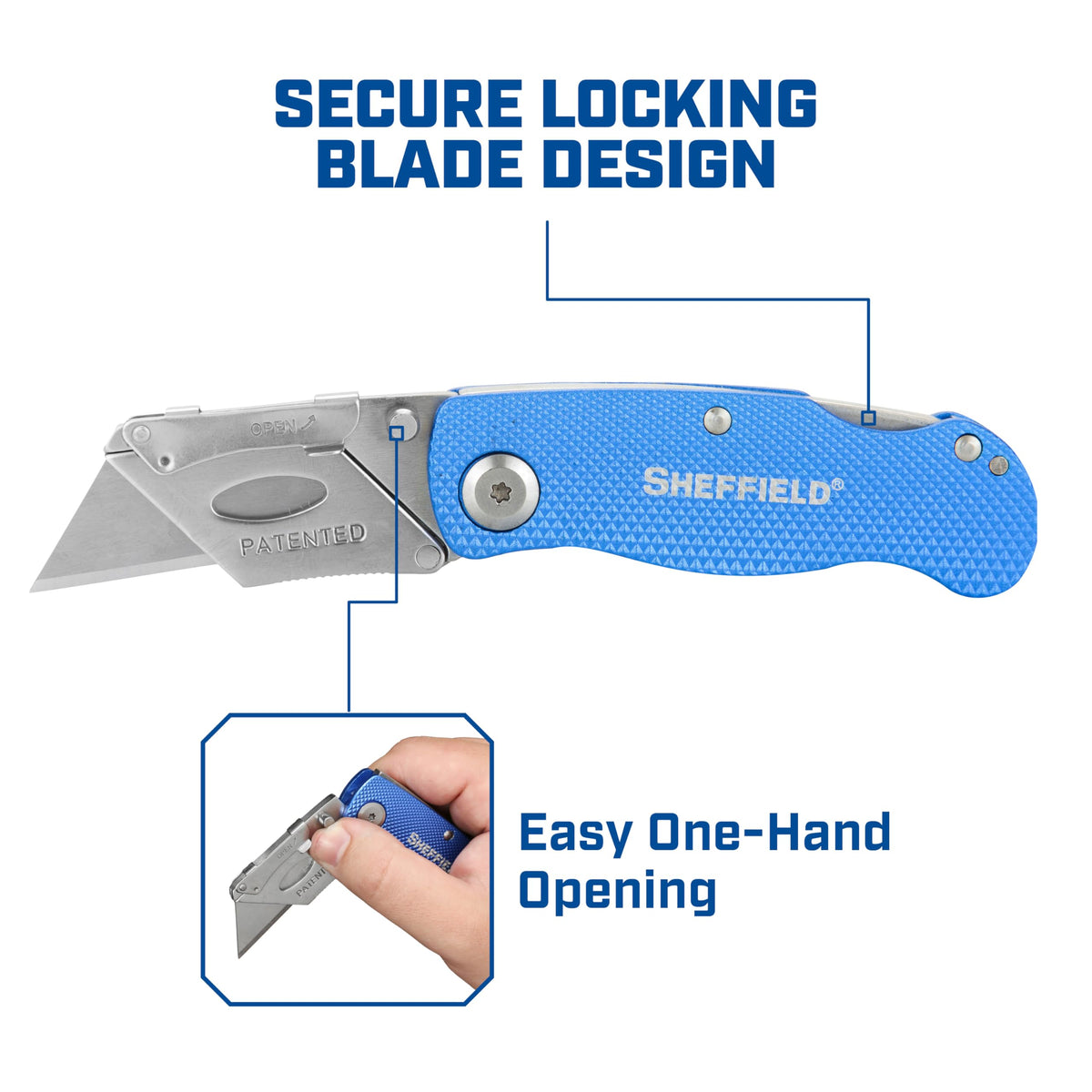 Utility Knife and Mini Box Cutter with Aluminum Handles
