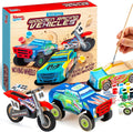 Kids Craft Kit Build & Paint Your Own Wooden Race Car Art & Craft Kit DIY Toy Make Your Own Car Truck Toy Construct