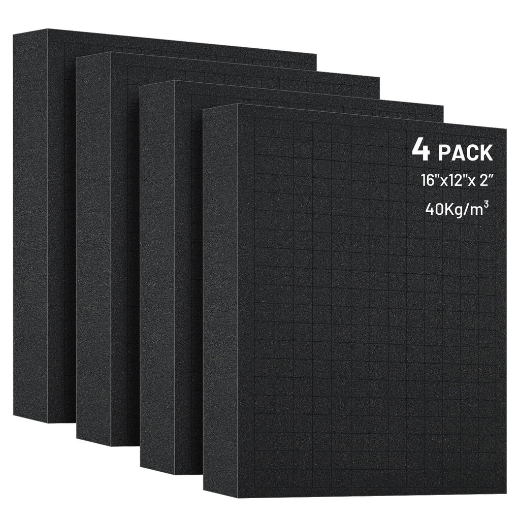 4 PCS 16x12x2 Inch Pick and Pluck Foam Inserts for Cases - Professional-Grade Tool, Game Box & Drawer Organizer