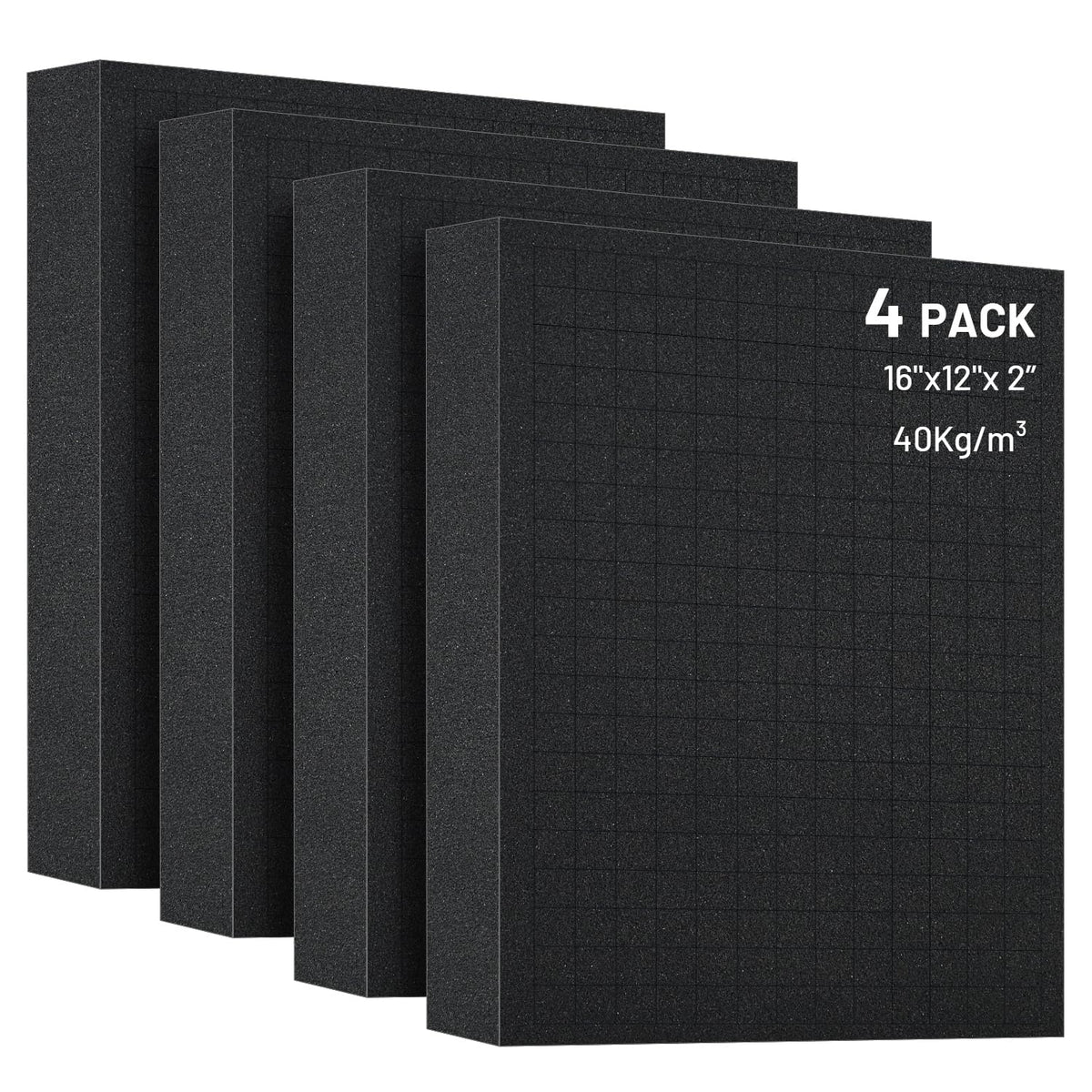 4 PCS 16x12x2 Inch Pick and Pluck Foam Inserts for Cases - Professional-Grade Tool, Game Box & Drawer Organizer