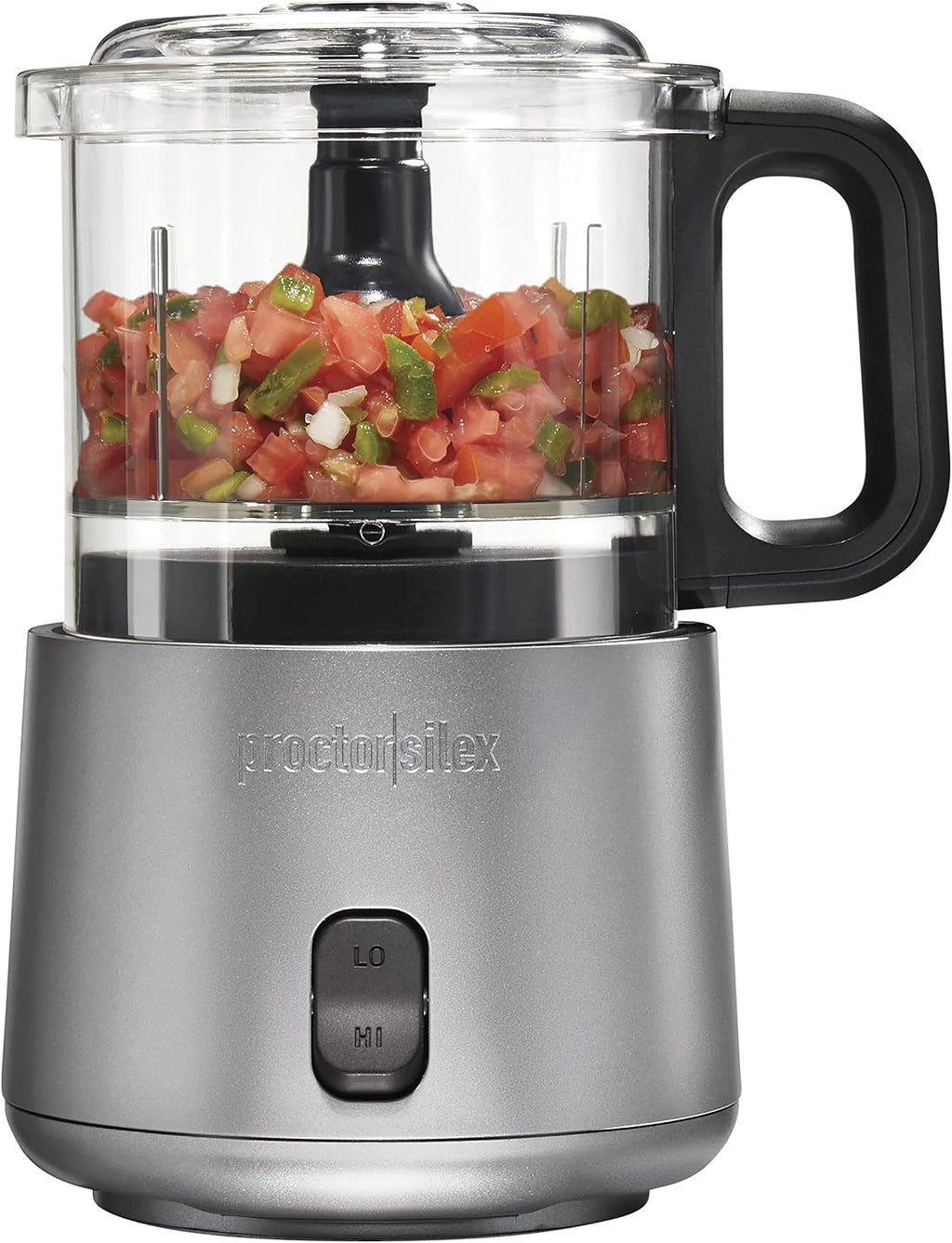 Durable Electric Vegetable Chopper & Mini Food Processor | 3.5 Cup Bowl | 2 Speeds For Chopping, Puree & Emulsify |