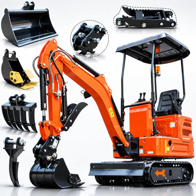 3100lbs Compact Mini Excavator with B&S Gas Engine & Side Swing