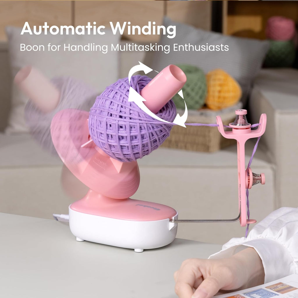 Electric Yarn Winder Pro, Upgraded 10oz Large Capacity for Knitting Lovers | Effortlessly Auto Winding Compact Yarn