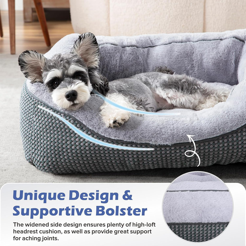 Medium Dog Beds for Medium Dogs Washable, Rectangle Dog Bed Medium Size Dog, Orthopedic Dog Bed, Warming Soft Calming