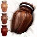 Small Keepsake Urn for Human Ashes – Cherry Wood Appearance Memorial – Handcrafted Mini Urn for Sharing – Recycled