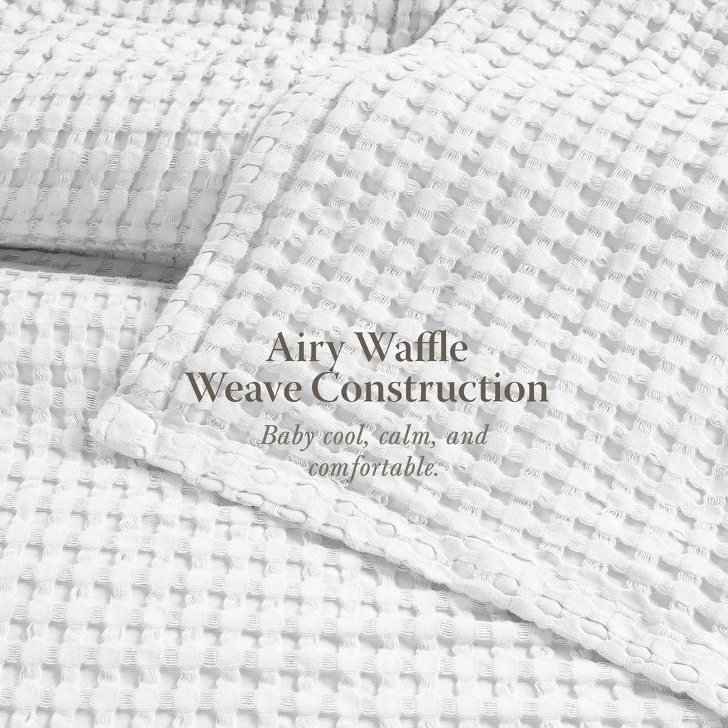 Cooling Waffle Baby Blanket | Made from Rayon Derived from Bamboo | Breathable Swaddle Blankets for Newborns | 41 x