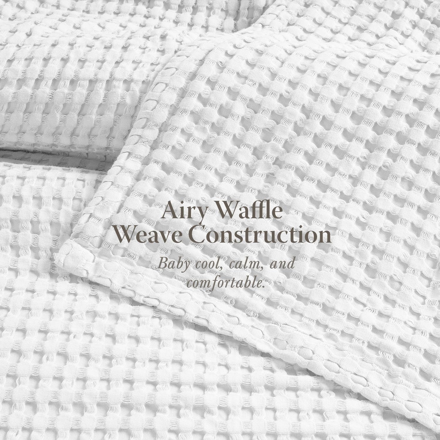 Cooling Waffle Baby Blanket | Made from Rayon Derived from Bamboo | Breathable Swaddle Blankets for Newborns | 41 x