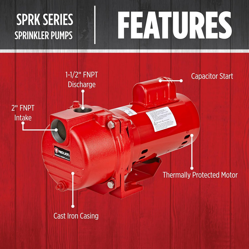 Red Lion RL-SPRK200 Sprinkler/Irrigation Pump, 230V, 76 GPM, 2 HP