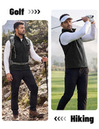 Men's Softshell Vest Lightweight Windproof Sleeveless Golf Jacket